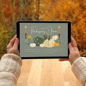 Kalebassen Sage Thanksgiving Diner Kaart