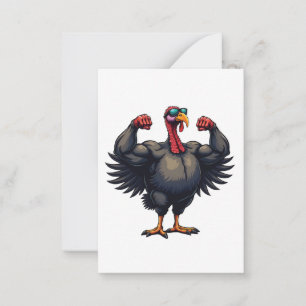 Kalebergbouw Thanksgiving Day Gym Workout Notitiekaartje