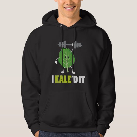 Kaled it - Fitness Vegan Vegetarian Kale Gym Hoodie (Voorkant)