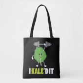 Kaled it - Fitness Vegan Vegetarian Kale Gym Tote Bag (Voorkant)