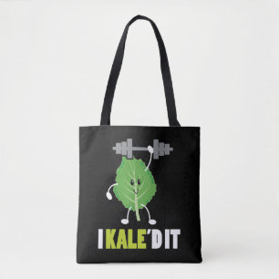 Kaled it - Fitness Vegan Vegetarian Kale Gym Tote Bag