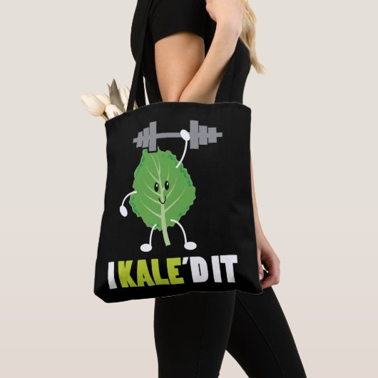 Kaled it - Fitness Vegan Vegetarian Kale Gym Tote Bag (Dichtbij)