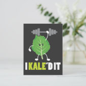 Kaled It - Fitness Veganistische Vegetarische Kale Briefkaart (Staand voorkant)