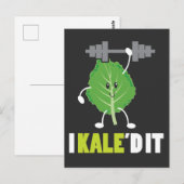 Kaled It - Fitness Veganistische Vegetarische Kale Briefkaart (Voorkant / Achterkant)