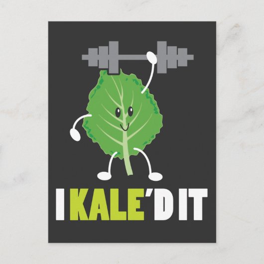Kaled It - Fitness Veganistische Vegetarische Kale Briefkaart (Voorkant)