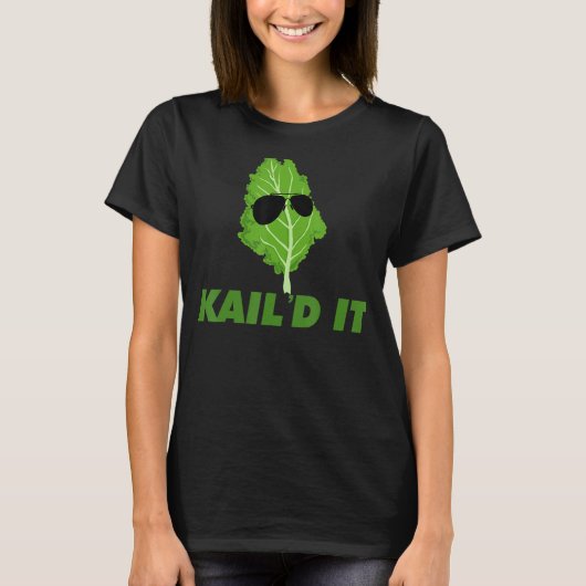 Kale'd It Funny Vegan woordspeling Kale Yeah I'm V T-shirt (Voorkant)