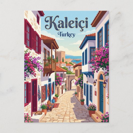 Kaleiçi Steeg Turkije Briefkaart (Voorkant)