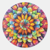 Kaleidescope Ronde Sticker (Voorkant)