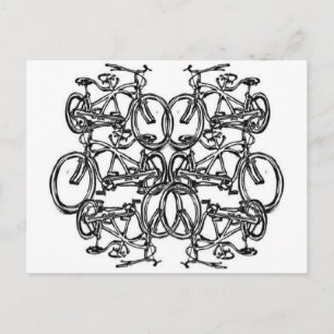 Kaleidescopic Tandem Bicycle ( Schwinn) Briefkaart