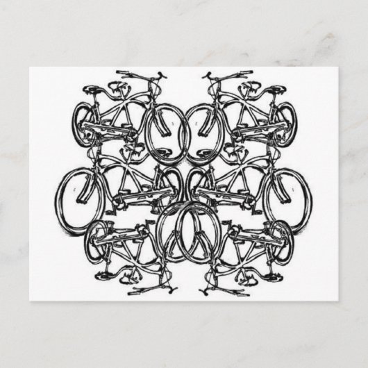 Kaleidescopic Tandem Bicycle ( Schwinn) Briefkaart (Voorkant)