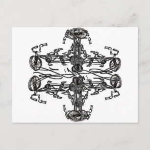 Kaleidescopische fietsen met Levi G. signature Briefkaart