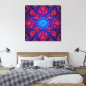 Kaleido Dreams | Levendige Abstracte Canvas Wall A (Insitu (Slaapkamer))