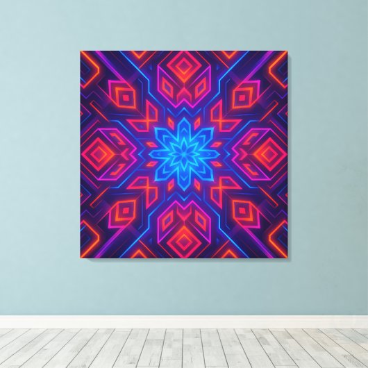 Kaleido Dreams | Levendige Abstracte Canvas Wall A (Insitu (Houten vloer))