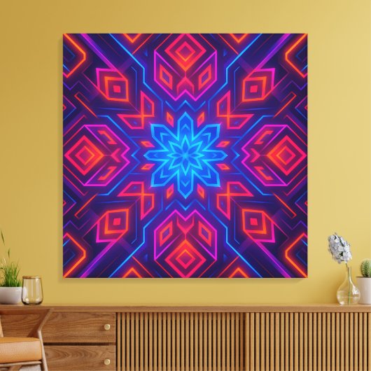 Kaleido Dreams | Levendige Abstracte Canvas Wall A Afdruk (Insitu (Woonkamer))
