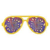 KaleidoBerries Psychedelic Fused Glass Fractal Aviator Zonnebril (Voorkant)