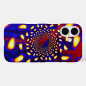 KaleidoBerries Psychedelic Fused Glass Fractal Case-Mate iPhone Case (Achterkant (horizontaal))