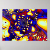 KaleidoBerries Psychedelic Fused Glass Fractal Poster (Voorkant)
