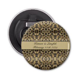 KaleidoCheetah, op maat gemaakt Button Flesopener