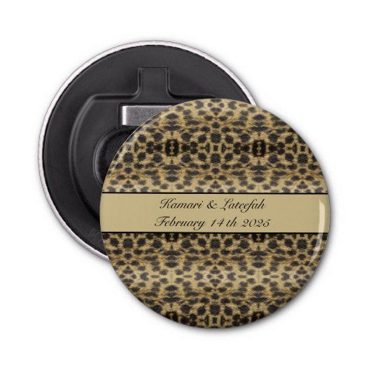 KaleidoCheetah, op maat gemaakt Button Flesopener (Voorkant)