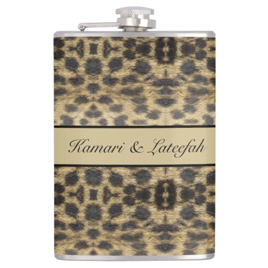 KaleidoCheetah, op maat gemaakt Heupfles (Voorkant)