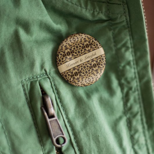 KaleidoCheetah, op maat Ronde Button 5,7 Cm