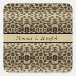 KaleidoCheetah, op maat Vierkante Sticker
