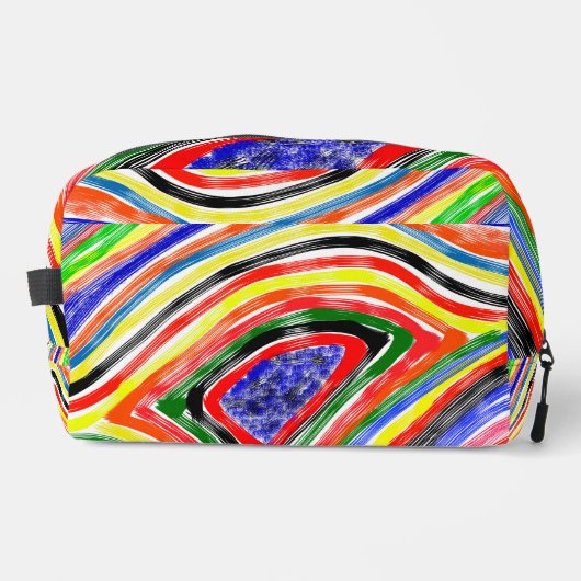 "KaleidoRush" Abstract Color Burst Travel Pouch Toilettasje (Voorkant)
