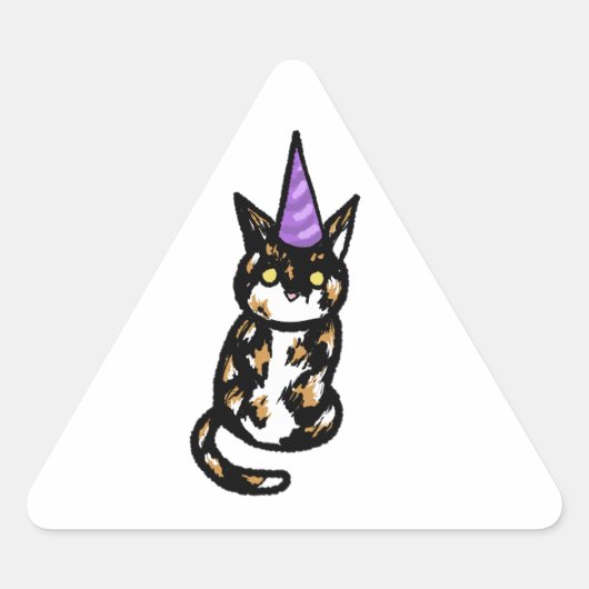 Kaleidoscat Kattenfeest Sticker (Voorkant)