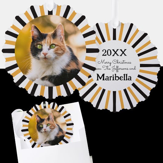 Kaleidoscat Kerstmis Ornament Kaart