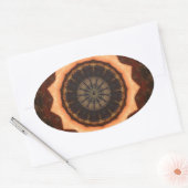 Kaleidoscoop 1 ovale sticker (Envelop)