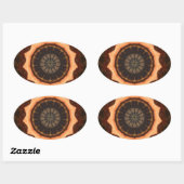 Kaleidoscoop 1 ovale sticker (Vel)