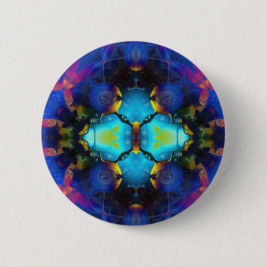 Kaleidoscoop 1 ronde button 5,7 cm (Voorkant)