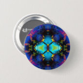 Kaleidoscoop 1 ronde button 5,7 cm (Voorkant /achterkant)