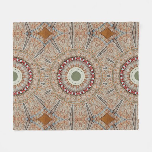 Kaleidoscoop 6 fleece deken (Voorkant (Horizontaal))