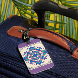 Kaleidoscoop Abstract Patroon Bagagelabel