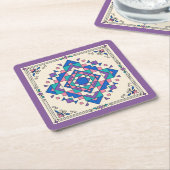 Kaleidoscoop Abstract Patroon Kartonnen Onderzetters (Schuin)