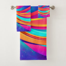 Kaleidoscoop Abstract Uitbarsting Kunstwerk Bad Handdoek