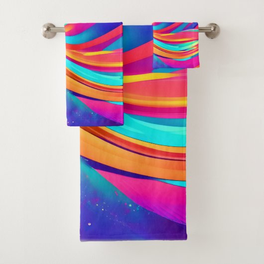 Kaleidoscoop Abstract Uitbarsting Kunstwerk Bad Handdoek (Insitu)