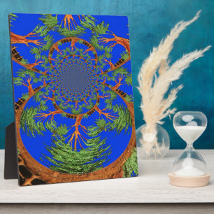 Kaleidoscoop Acacia Boom Kunstprint/Grafiek Fotoplaat