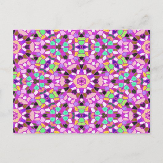 Kaleidoscoop achtergrond briefkaart (Voorkant)