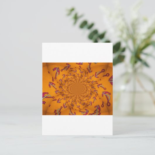 Kaleidoscoop Anker Art Print Briefkaart (Staand voorkant)