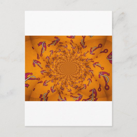 Kaleidoscoop Anker Art Print Briefkaart (Voorkant)