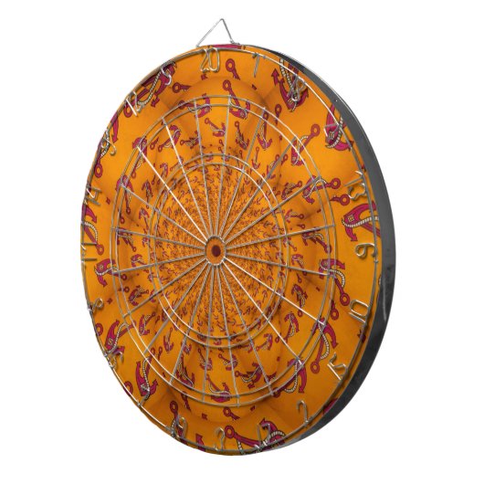 Kaleidoscoop Anker Art Print Dartbord (Voorkant Rechts)