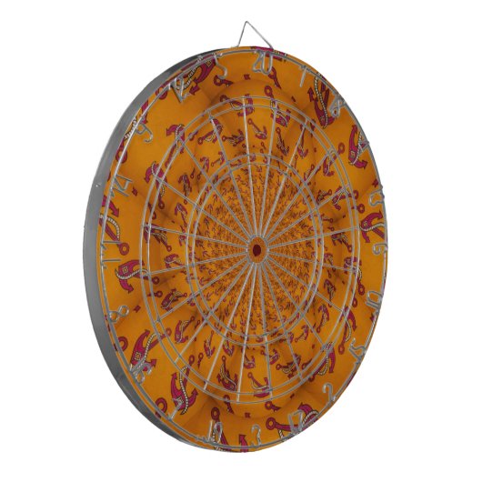 Kaleidoscoop Anker Art Print Dartbord (Voorkant Links)