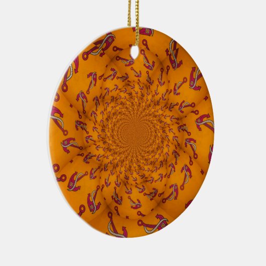 Kaleidoscoop Anker Art Print Keramisch Ornament (Rechts)