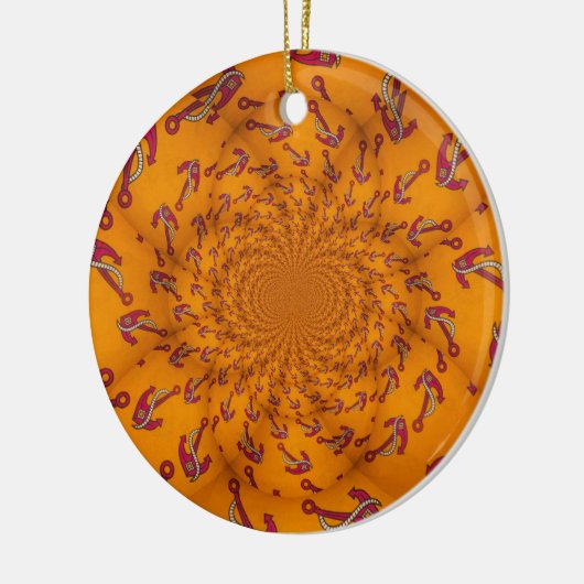 Kaleidoscoop Anker Art Print Keramisch Ornament (Links)