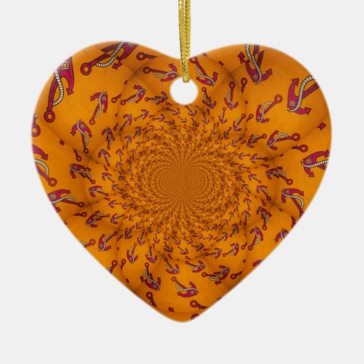 Kaleidoscoop Anker Art Print Keramisch Ornament (Voorkant)