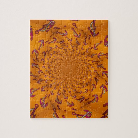 Kaleidoscoop Anker Art Print Legpuzzel (Verticaal)