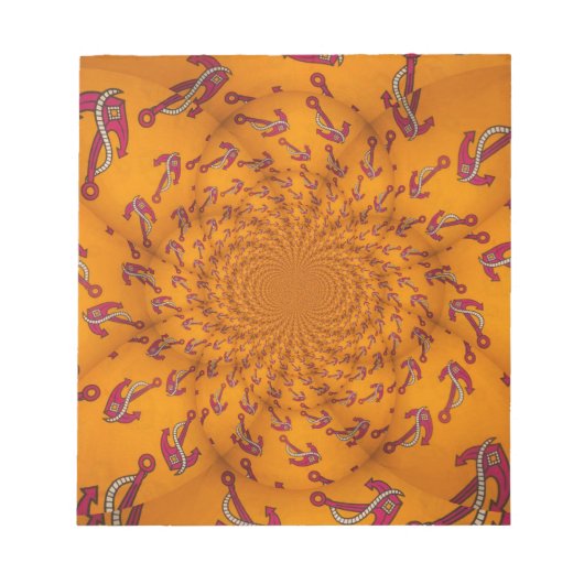 Kaleidoscoop Anker Art Print Notitieblok (Voorkant)