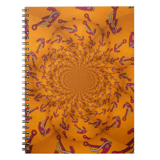 Kaleidoscoop Anker Art Print Notitieboek (Voorkant)